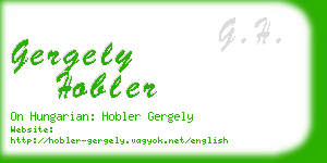 gergely hobler business card